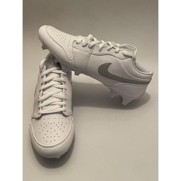 Nike Air Jordan 1 Low TD White Gray Football Cleats FJ6245-101 Men’s Size 13 US main image 4